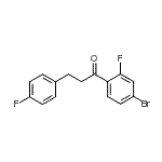 结构式 CAS# 898768-60-0, 1-(4-溴-2-氟苯基)-3-(4-氟苯基)-1-丙酮