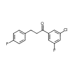 结构式 CAS# 898768-64-4, 1-(3-氯-5-氟苯基)-3-(4-氟苯基)-1-丙酮
