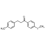 结构式 CAS# 898768-67-7, 3-(4-甲基苯基)-1-[4-(甲硫基)苯基]-1-丙酮