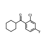 结构式 CAS# 898769-33-0, (2-氯-4-氟苯基)(环己基)甲酮