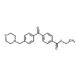 结构式 CAS# 898769-84-1, 乙基4-[4-(4-吗啉基甲基)苯甲酰基]苯甲酸酯