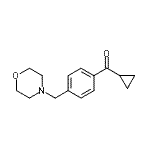 structure of CAS# 898770-73-5, Cyclopropyl[4-(4-morpholinylmethyl)phenyl]methanone;cyclopropyl 4-(morpholinomethyl)phenyl ketone