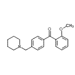 structure of CAS# 898770-99-5, (2-Methoxyphenyl)[4-(1-piperidinylmethyl)phenyl]methanone;2-methoxy-4'-piperidinomethyl benzophenone