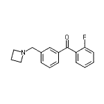 结构式 CAS# 898771-89-6, [3-(1-氮杂环丁基甲基)苯基](2-氟苯基)甲酮