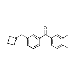 structure of CAS# 898772-24-2, [3-(1-Azetidinylmethyl)phenyl](3,4-difluorophenyl)methanone;3'-azetidinomethyl-3,4-difluorobenzophenone