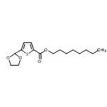 结构式 CAS# 898772-26-4, 辛基5-(1,3-二氧戊环-2-基)-2-噻吩羧酸酯