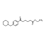 结构式 CAS# 898775-83-2, 乙基6-氧代-6-[4-(1-哌啶基甲基)苯基]己酸酯