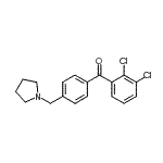 结构式 CAS# 898776-79-9, (2,3-二氯苯基)[4-(1-吡咯烷基甲基)苯基]甲酮