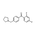 结构式 CAS# 898776-89-1, (2,4-二氟苯基)[4-(1-吡咯烷基甲基)苯基]甲酮