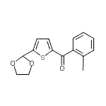 结构式 CAS# 898778-10-4, [5-(1,3-二氧戊环-2-基)-2-噻吩基](2-碘苯基)甲酮