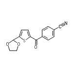 结构式 CAS# 898778-22-8, 4-{[5-(1,3-二氧戊环-2-基)-2-噻吩基]羰基}苯甲腈