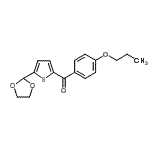 结构式 CAS# 898778-63-7, [5-(1,3-二氧戊环-2-基)-2-噻吩基](4-丙氧基苯基)甲酮