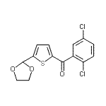 结构式 CAS# 898778-90-0, (2,5-二氯苯基)[5-(1,3-二氧戊环-2-基)-2-噻吩基]甲酮