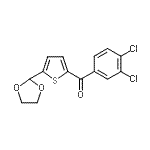 结构式 CAS# 898778-94-4, (3,4-二氯苯基)[5-(1,3-二氧戊环-2-基)-2-噻吩基]甲酮