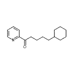 结构式 CAS# 898779-64-1, 5-环己基-1-(2-吡啶基)-1-戊酮