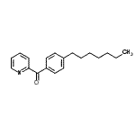 结构式 CAS# 898779-98-1, (4-庚基苯基)(2-吡啶基)甲酮