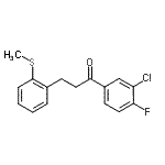 结构式 CAS# 898780-13-7, 1-(3-氯-4-氟苯基)-3-[2-(甲硫基)苯基]-1-丙酮