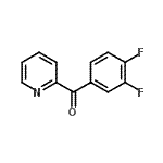 结构式 CAS# 898780-27-3, (3,4-二氟苯基)(2-吡啶基)甲酮