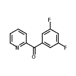 结构式 CAS# 898780-30-8, (3,5-二氟苯基)(2-吡啶基)甲酮