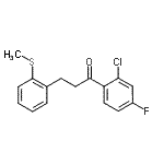 结构式 CAS# 898780-34-2, 1-(2-氯-4-氟苯基)-3-[2-(甲硫基)苯基]-1-丙酮