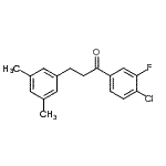 structure of CAS# 898780-76-2, 1-(4-Chloro-3-fluorophenyl)-3-(3,5-dimethylphenyl)-1-propanone;4'-chloro-3-(3,5-dimethylphenyl)-3'-fluoropropiophenone