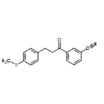 structure of CAS# 898780-89-7, 3-{3-[4-(Methylsulfanyl)phenyl]propanoyl}benzonitrile;3'-cyano-3-(4-thiomethylphenyl)propiophenone