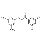 structure of CAS# 898780-94-4, 1-(3-Chloro-5-fluorophenyl)-3-(3,5-dimethylphenyl)-1-propanone;3'-chloro-3-(3,5-dimethylphenyl)-5'-fluoropropiophenone