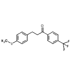 结构式 CAS# 898781-57-2, 3-[4-(甲硫基)苯基]-1-[4-(三氟甲基)苯基]-1-丙酮