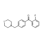 结构式 CAS# 898782-93-9, (2-氟苯基)[4-(4-硫代吗啉基甲基)苯基]甲酮