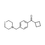 结构式 CAS# 898783-30-7, 环丁基[4-(4-硫代吗啉基甲基)苯基]甲酮