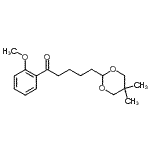 结构式 CAS# 898786-48-6, 5-(5,5-二甲基-1,3-二恶烷-2-基)-1-(2-甲氧基苯基)-1-戊酮