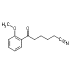 structure of CAS# 898786-52-2, 6-(2-Methoxyphenyl)-6-oxohexanenitrile;6-(2-methoxyphenyl)-6-oxohexanenitrile