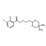结构式 CAS# 898786-80-6, 1-(2,3-二氟苯基)-5-(5,5-二甲基-1,3-二恶烷-2-基)-1-戊酮