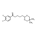结构式 CAS# 898786-99-7, 1-(3,4-二氟苯基)-5-(5,5-二甲基-1,3-二恶烷-2-基)-1-戊酮
