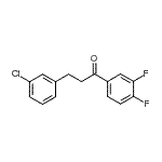 结构式 CAS# 898787-44-5, 3-(3-氯苯基)-1-(3,4-二氟苯基)-1-丙酮