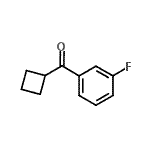 结构式 CAS# 898790-64-2, 环丁基(3-氟苯基)甲酮