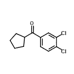 结构式 CAS# 898791-87-2, 环戊基(3,4-二氯苯基)甲酮