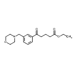 结构式 CAS# 898792-46-6, 乙基5-[3-(4-吗啉基甲基)苯基]-5-氧代戊酸酯