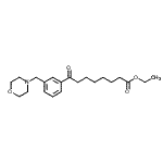 结构式 CAS# 898792-52-4, 乙基8-[3-(4-吗啉基甲基)苯基]-8-氧代辛酸酯