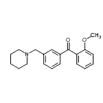 结构式 CAS# 898792-62-6, (2-甲氧基苯基)[3-(1-哌啶基甲基)苯基]甲酮