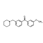 结构式 CAS# 898792-64-8, (3-甲氧基苯基)[3-(1-哌啶基甲基)苯基]甲酮