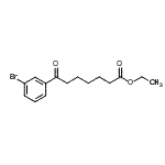 结构式 CAS# 898792-71-7, 乙基7-(3-溴苯基)-7-氧代庚酸酯