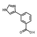 结构式 CAS# 912569-71-2, 3-(1H-咪唑-4-基)苯甲酸