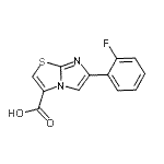 结构式 CAS# 912770-16-2, 6-(2-氟苯基)咪唑并[2,1-b][1,3]噻唑-3-羧酸