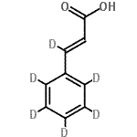 结构式 CAS# 91453-04-2, (2E)-3-(<sup>2</sup>H<sub>5</sub>)苯基(3-<sup>2</sup>H)-2-丙烯酸
