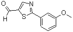 结构式 CAS# 915923-79-4, 2-(3-甲氧基苯基)-1,3-噻唑-5-甲醛