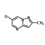 结构式 CAS# 916256-65-0, 6-溴-2-甲基吡唑并[1,5-a]嘧啶