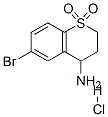 结构式 CAS# 916420-34-3, 6-溴-3,4-二氢-2H-1-苯并噻喃-4-胺 1,1-二氧化物