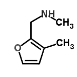 结构式 CAS# 916766-86-4, N-甲基-1-(3-甲基-2-呋喃基)甲胺