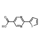 结构式 CAS# 916766-97-7, 2-(2-噻吩基)-5-嘧啶羧酸